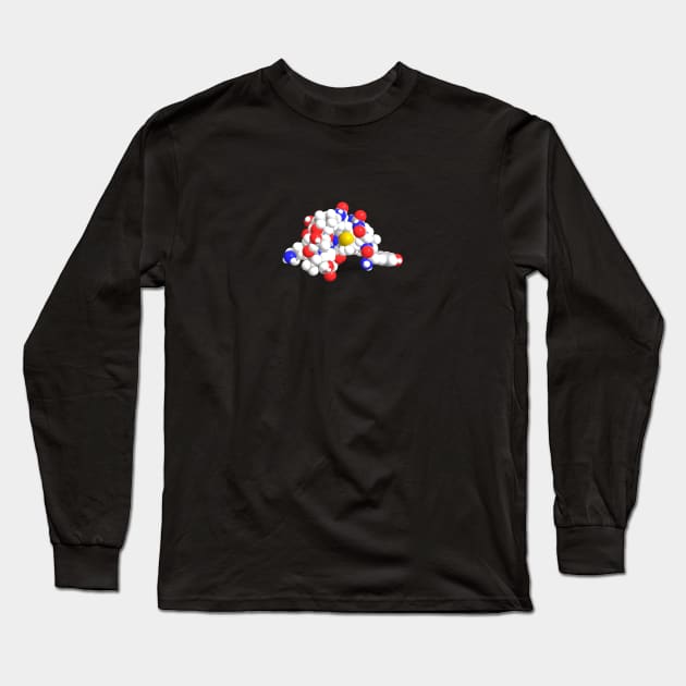 Gamma Endorphin Molecule Chemistry Long Sleeve T-Shirt by ChemECool